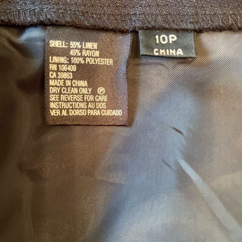 BLACK FULLY Rayon lined pants size 10 P - Picture 4 of 5